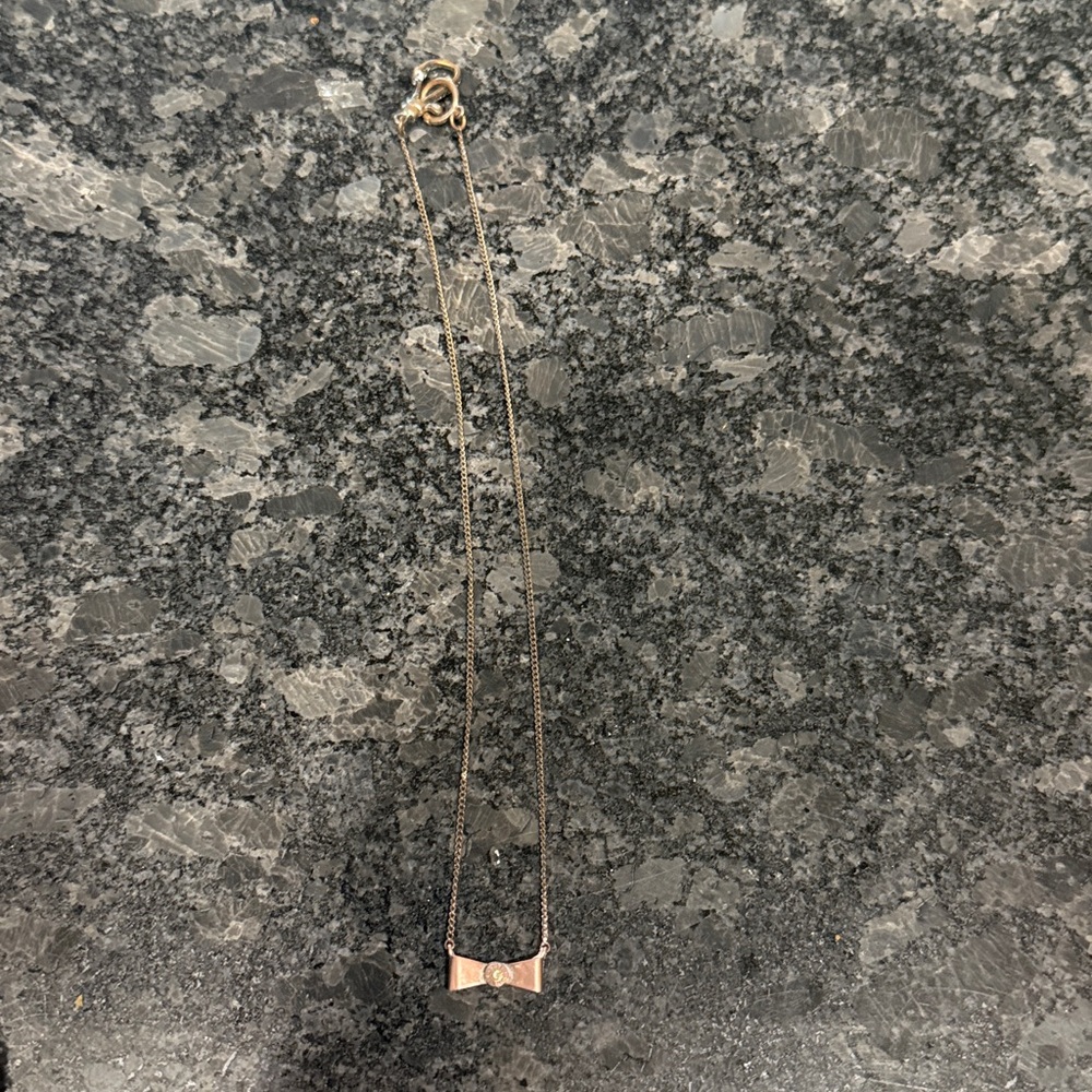 Henri Bendel Gold Bow Necklace